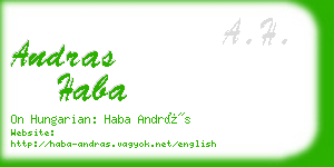 andras haba business card